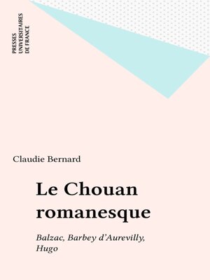 cover image of Le Chouan romanesque